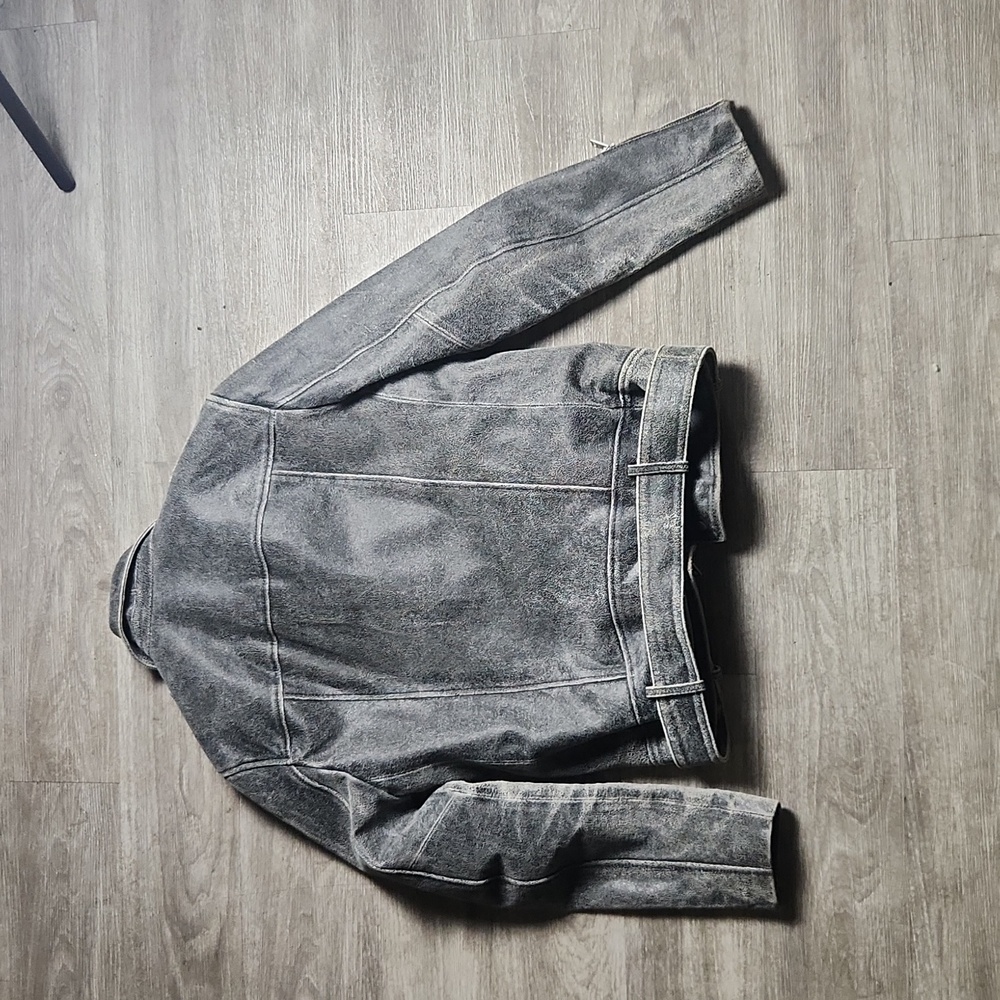 Rare Vintage All Saints Arashi Cracked Leather Jacket - Picture 7 of 7